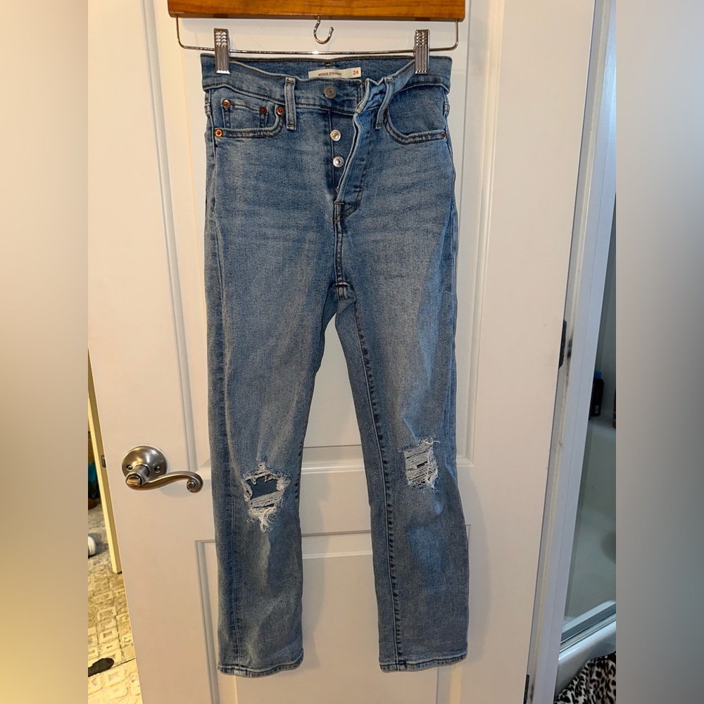 Levi’s wedge straight jeans